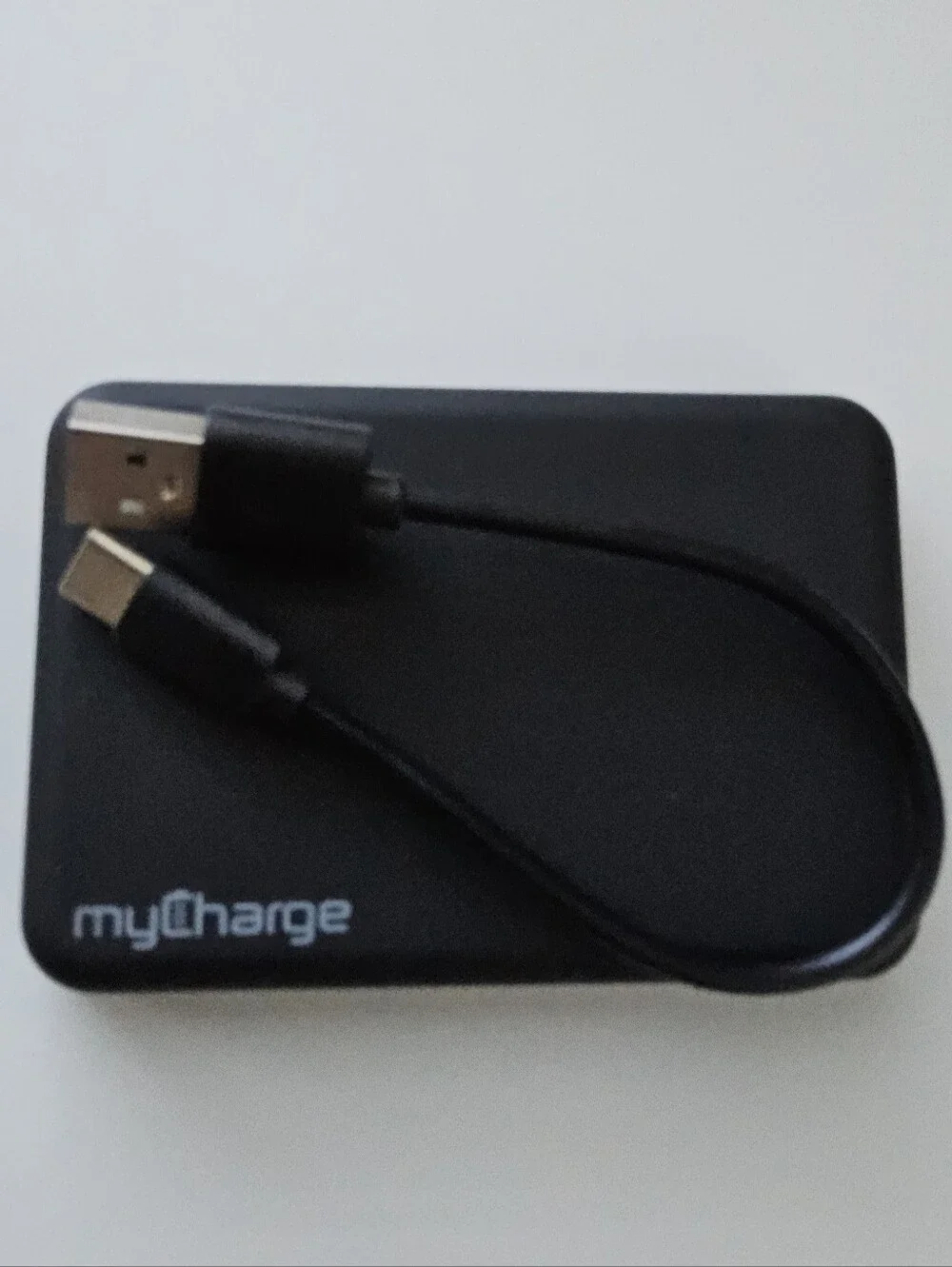 myCharge Portable Power Bank in Black 5,000 mAh capacit